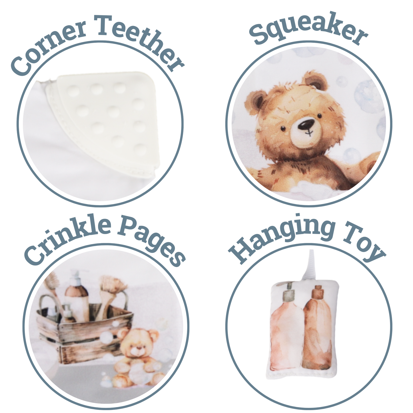 Ali+Oli - Bubble Bath – 10-Page Crinkle Cloth Book for Babies & Toddle