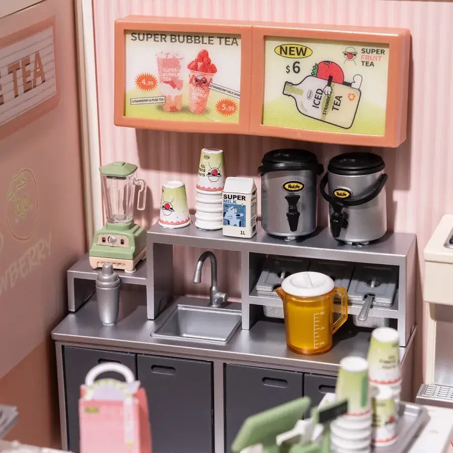 Hands Craft - DIY Miniature House Kit: Double Joy Bubble Tea