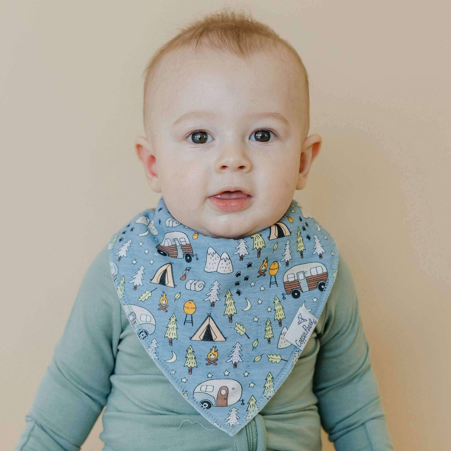 Copper Pearl - 4 Pack Baby Bandana Bibs - Bridger