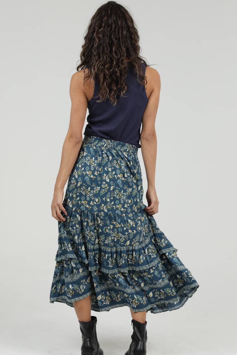 Nostalgia - E6E87-WB01 PRINTED MAXI SKIRT