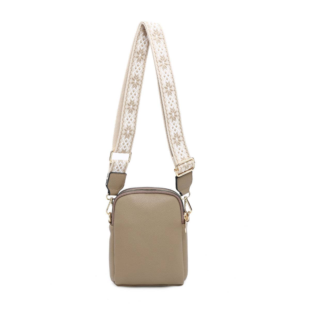 Papaya Fashion Ltd - B23001 Cross Body Handbag with double zip top sections