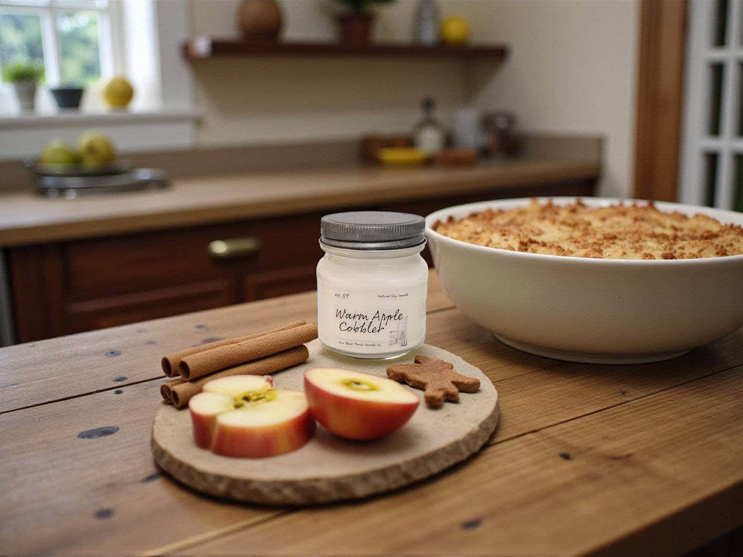 Back Porch Candle Co - Warm Apple Cobbler | Soy Candle | Farmhouse