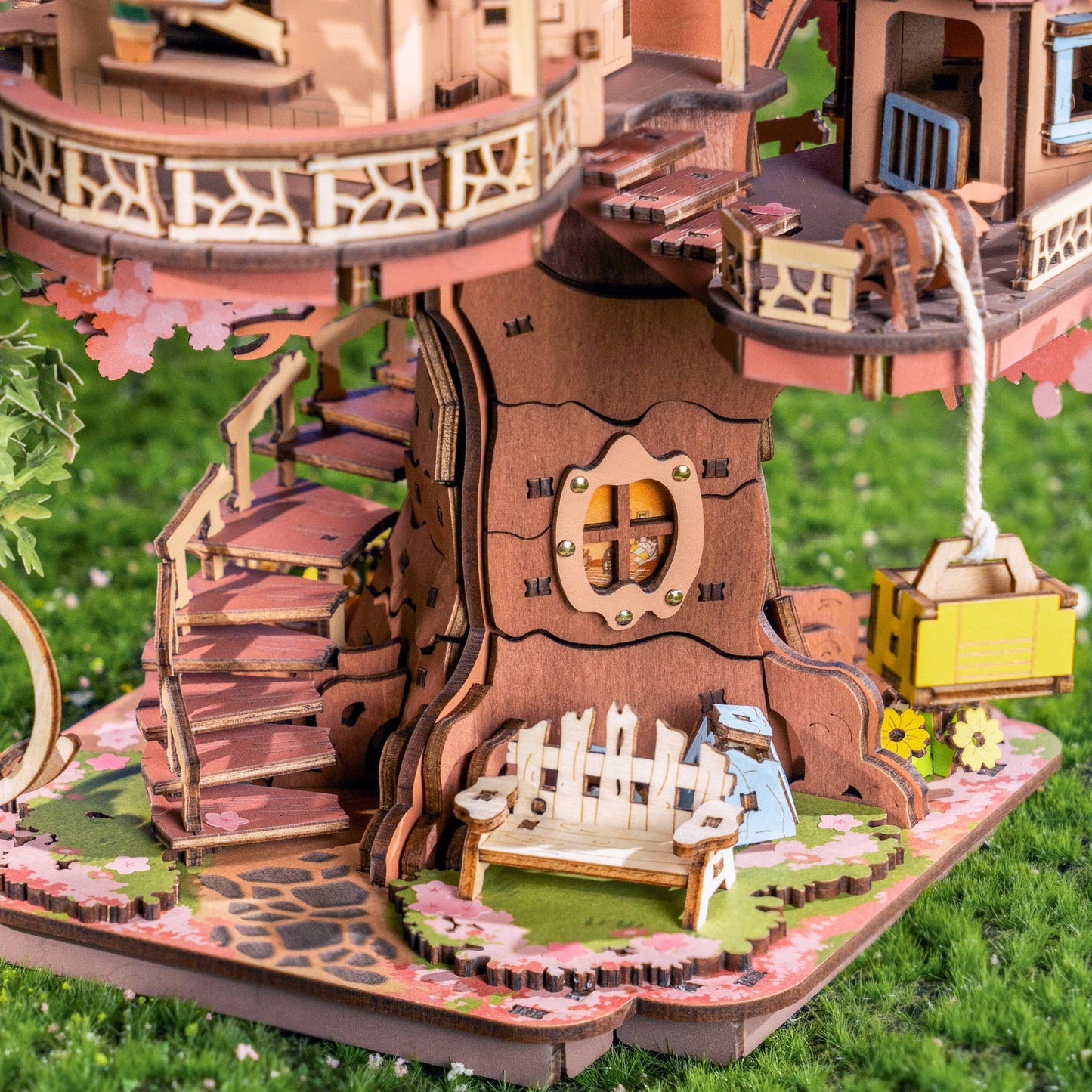 Hands Craft - DIY Wooden Puzzle: Sakura Tree House