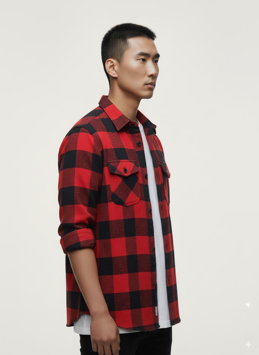 Hawk's Bay - Flannel Long Sleeve Buffalo Plaid Shirt