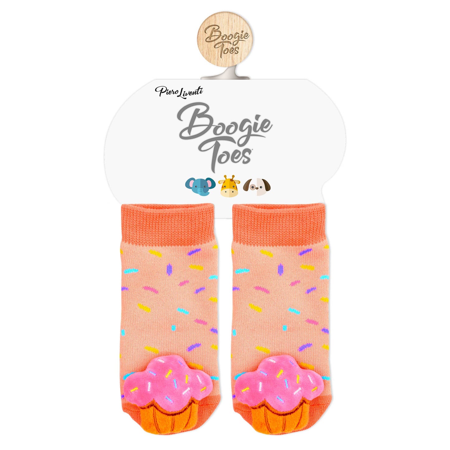 Boogie Toes - Sweet Cupcake Boogie Toes - Baby Rattle Socks
