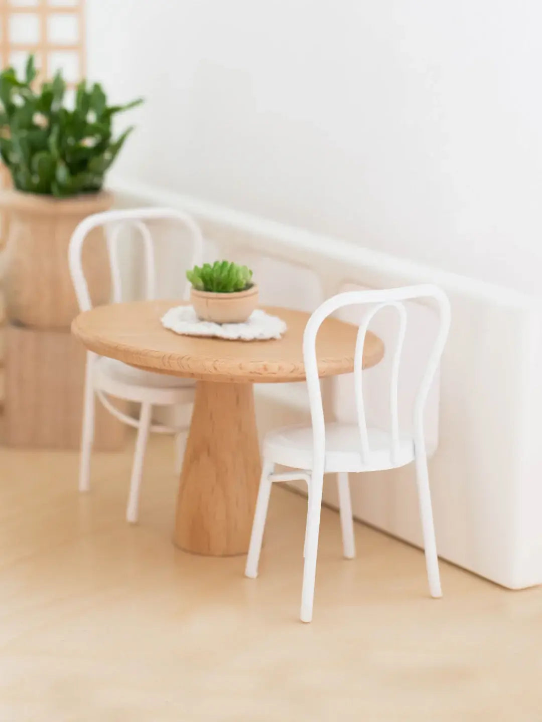 Macy Mae Dollhouse Designs - Dollhouse Metal Bistro Chair Set | White