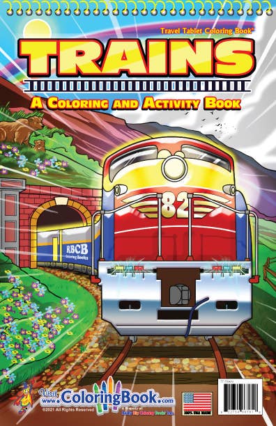 Really Big Coloring Books | ColoringBook.com - 12-pack Trains 5.5"x8.5"