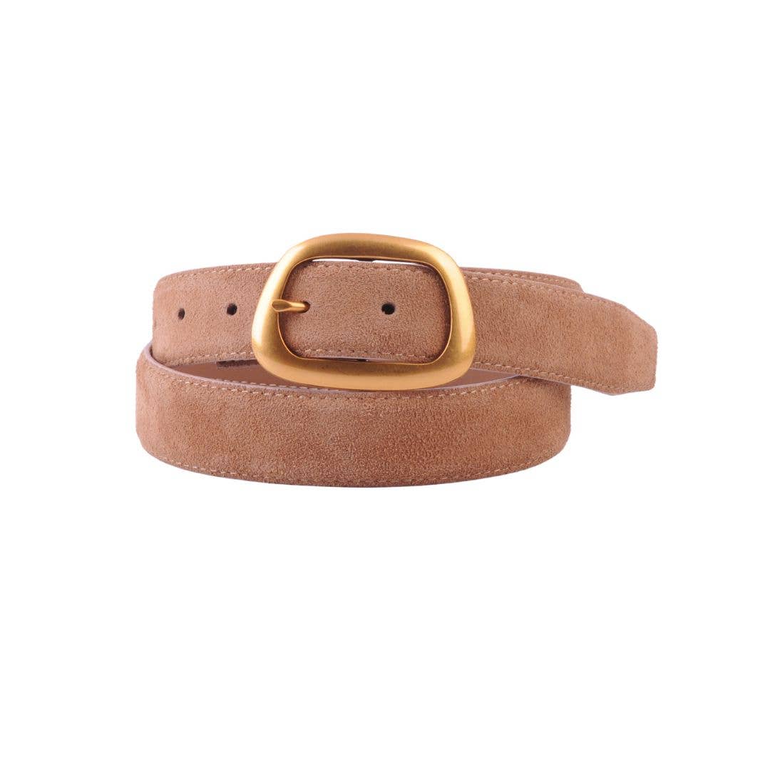 Most Wanted USA - Suede Belt with Organic Shape Buckle | Everyday accessory