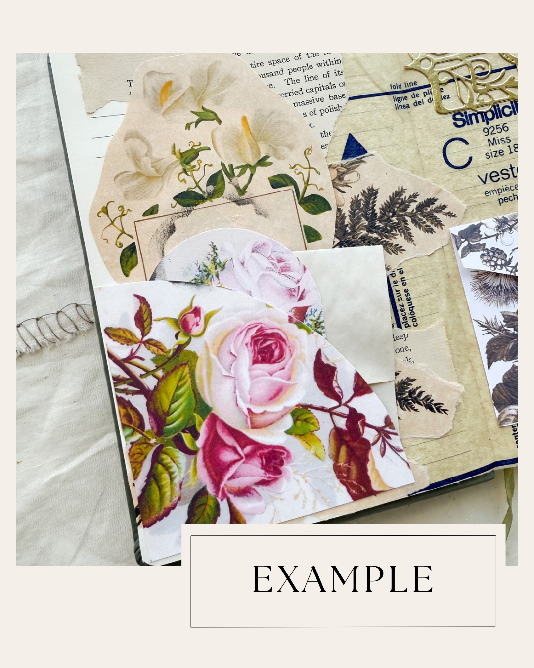 A House of Books - Junk Journal Page Pack- Floral