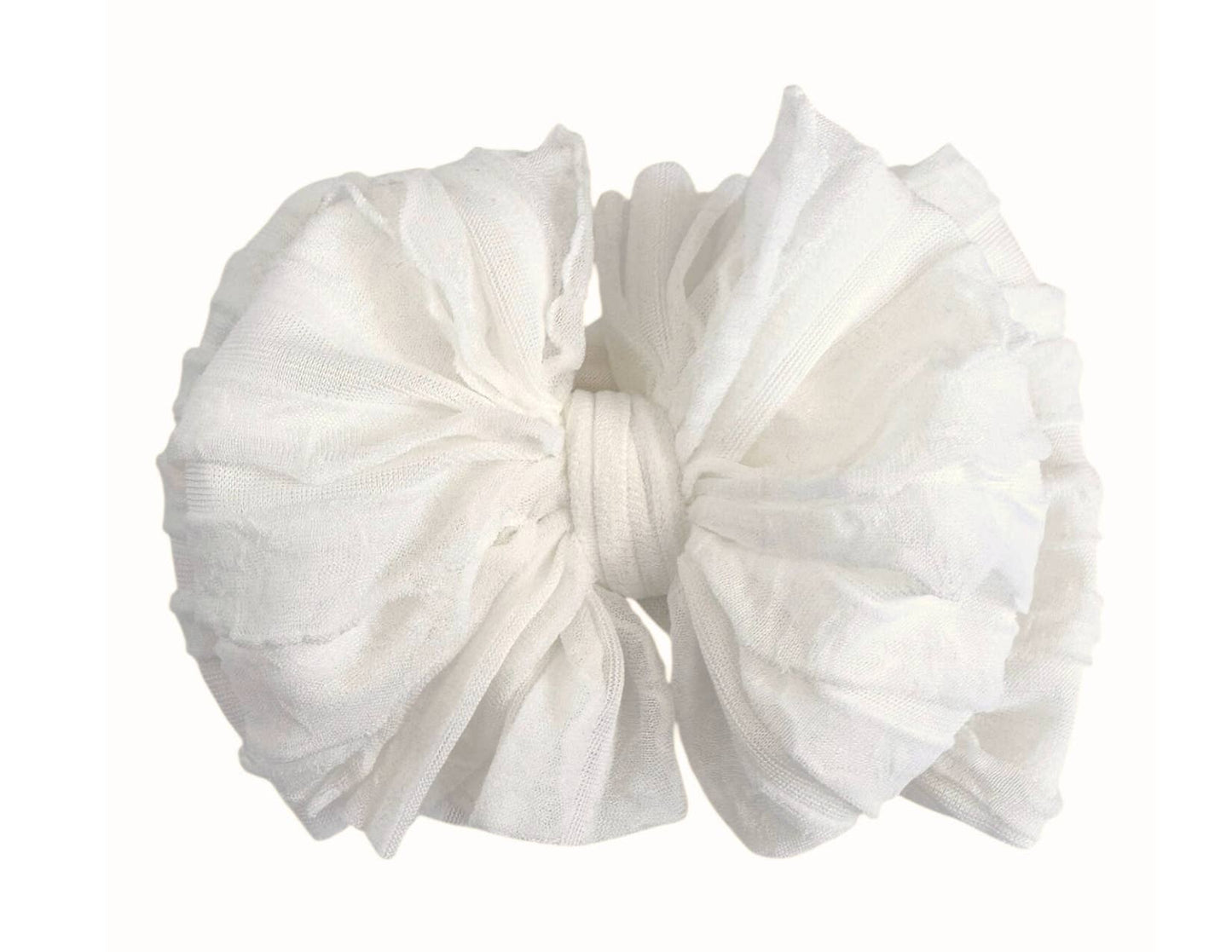 Rockin Royalty - Off White Ruffled Headband