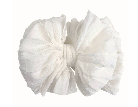 Rockin Royalty - Off White Ruffled Headband