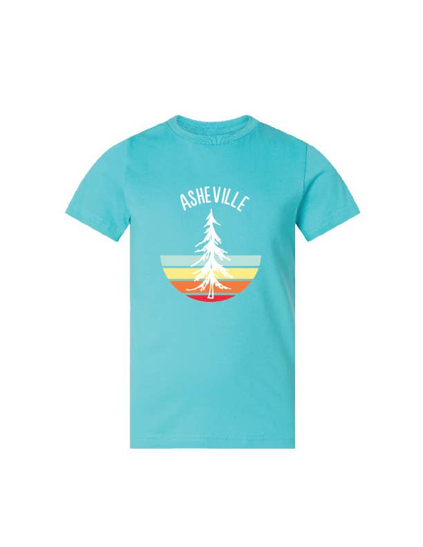 MT Brand Apparel - Colorful Pine - Youth Crew Neck Tee - Customizable