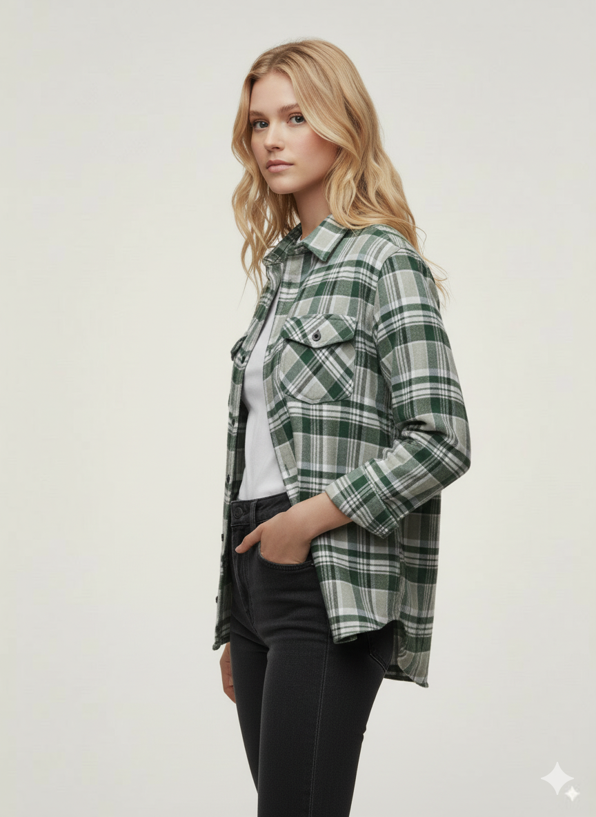 Hawk's Bay - Flannel Long Sleeve Buffalo Plaid Shirt