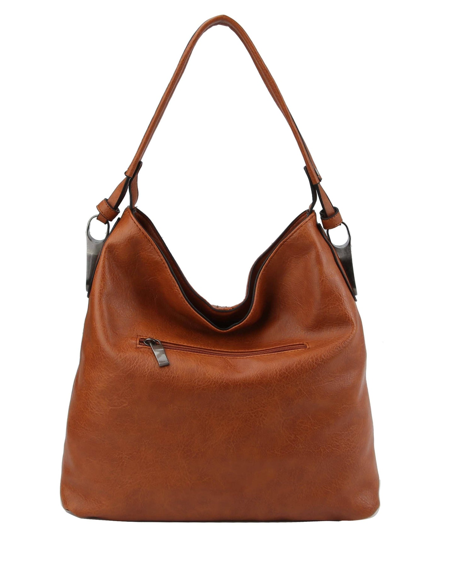 MiMi Wholesale - LHL001-2 Side Metal Accent Hobo Bag