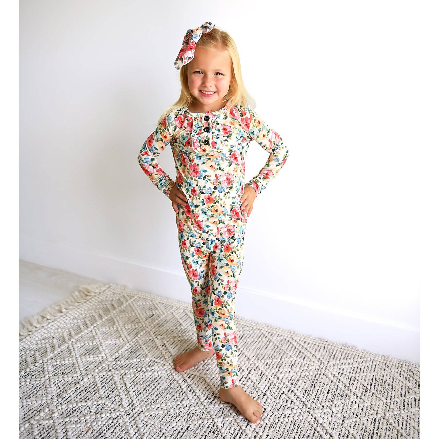 Gigi and Max - Nayeli RUFFLE TWO PIECE Bamboo Lounge Set Childrens Clothing