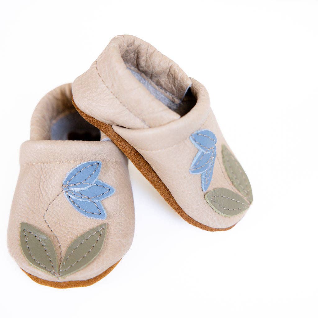 Starry Knight Design - Bluebell on Barley Leather Shoes Moccs Baby and Toddler