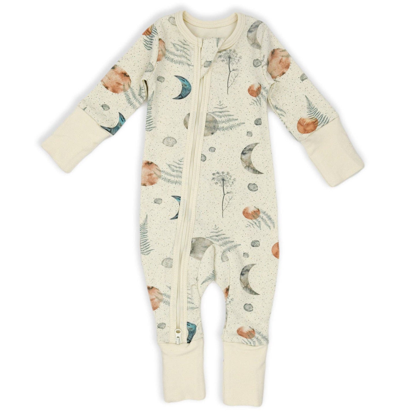 Earthy - Organic Cotton Baby Pajamas 2-Way Zip Front Zipper Sleeper, Eclipse