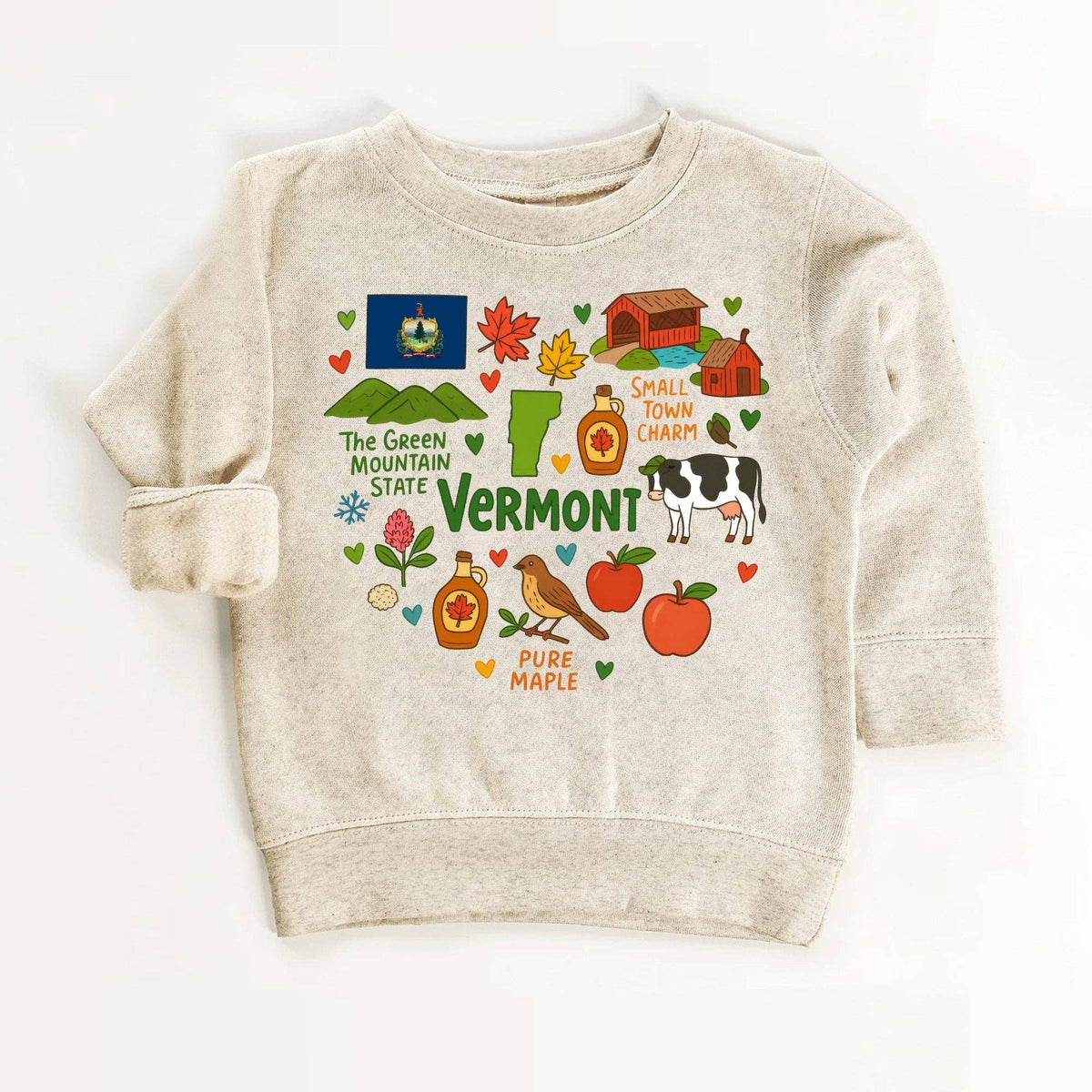 EnjoyMyDesign - Vermont Kids T-Shirt – Green Mountain State Icons