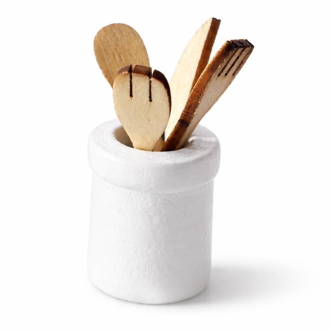 Factory Direct Craft - Miniature Wooden Kitchen Utensil Set