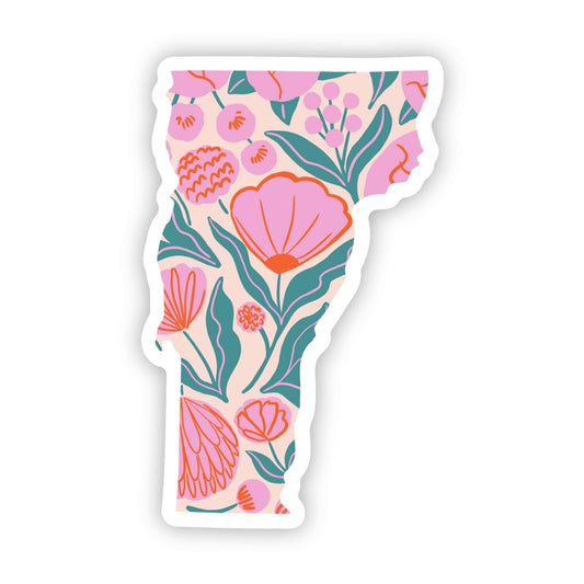 Big Moods - Vermont Sticker - Elegant Floral
