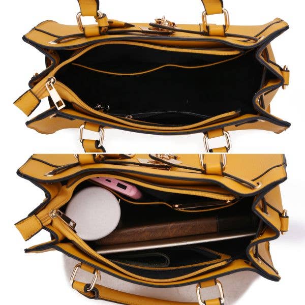 MKF Collection - Christine Vegan Leather Women Satchel Bag & wallet by Mia K