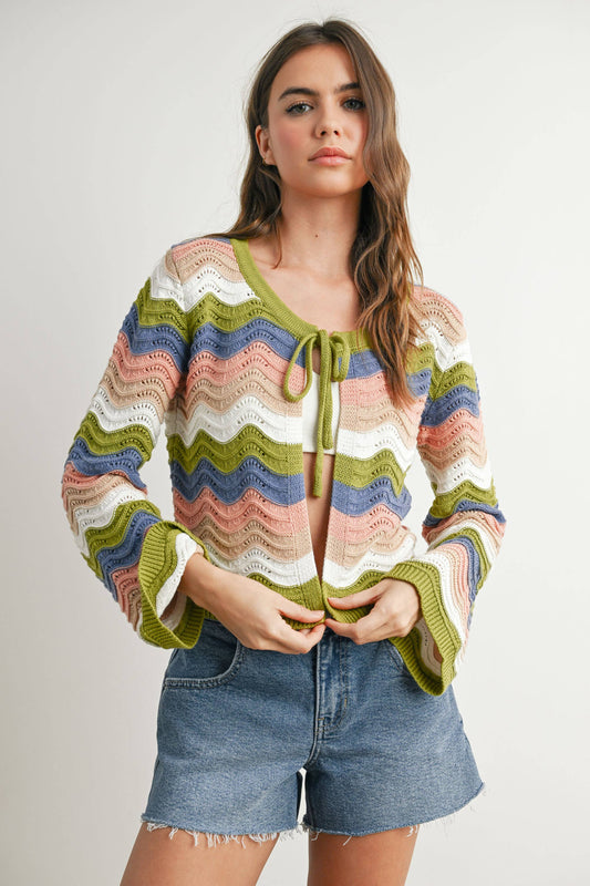 BUTTERMELON - Loose Fit Open Front Cardigan - BMC7640