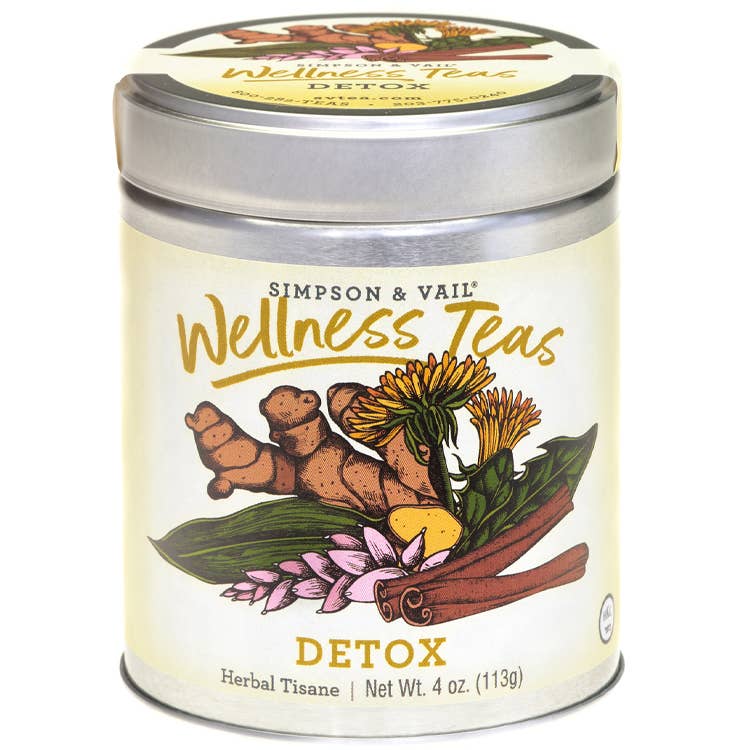 Simpson & Vail - Detox Herbal Wellness Tea - 4 Ounce Tin