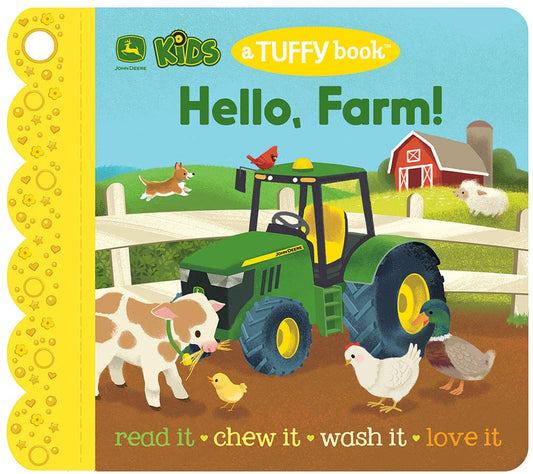 Cottage Door Press - John Deere Kids Hello, Farm!  (Tuffy Teether Indestructible)