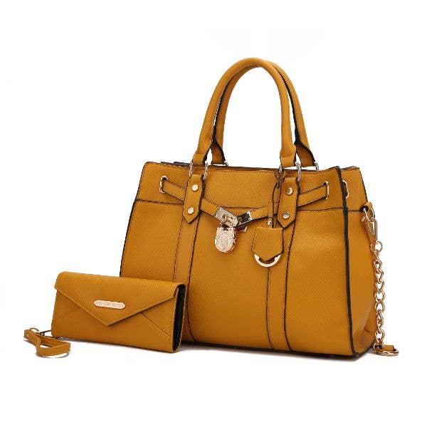 MKF Collection - Christine Vegan Leather Women Satchel Bag & wallet by Mia K