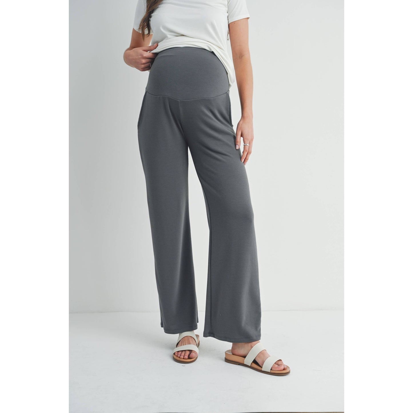 Hello Miz - Straight Leg Maternity Terry Lounge Pants