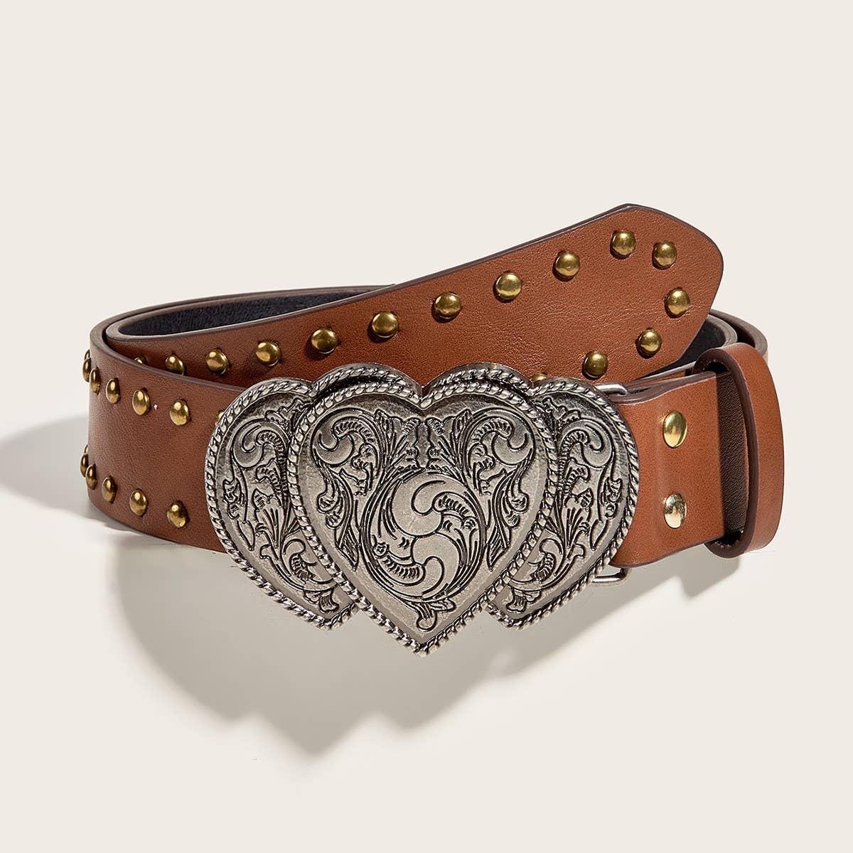 NINEXIS - CWABE0561_PUNK HEART TOOL BELT WITH RIVETS