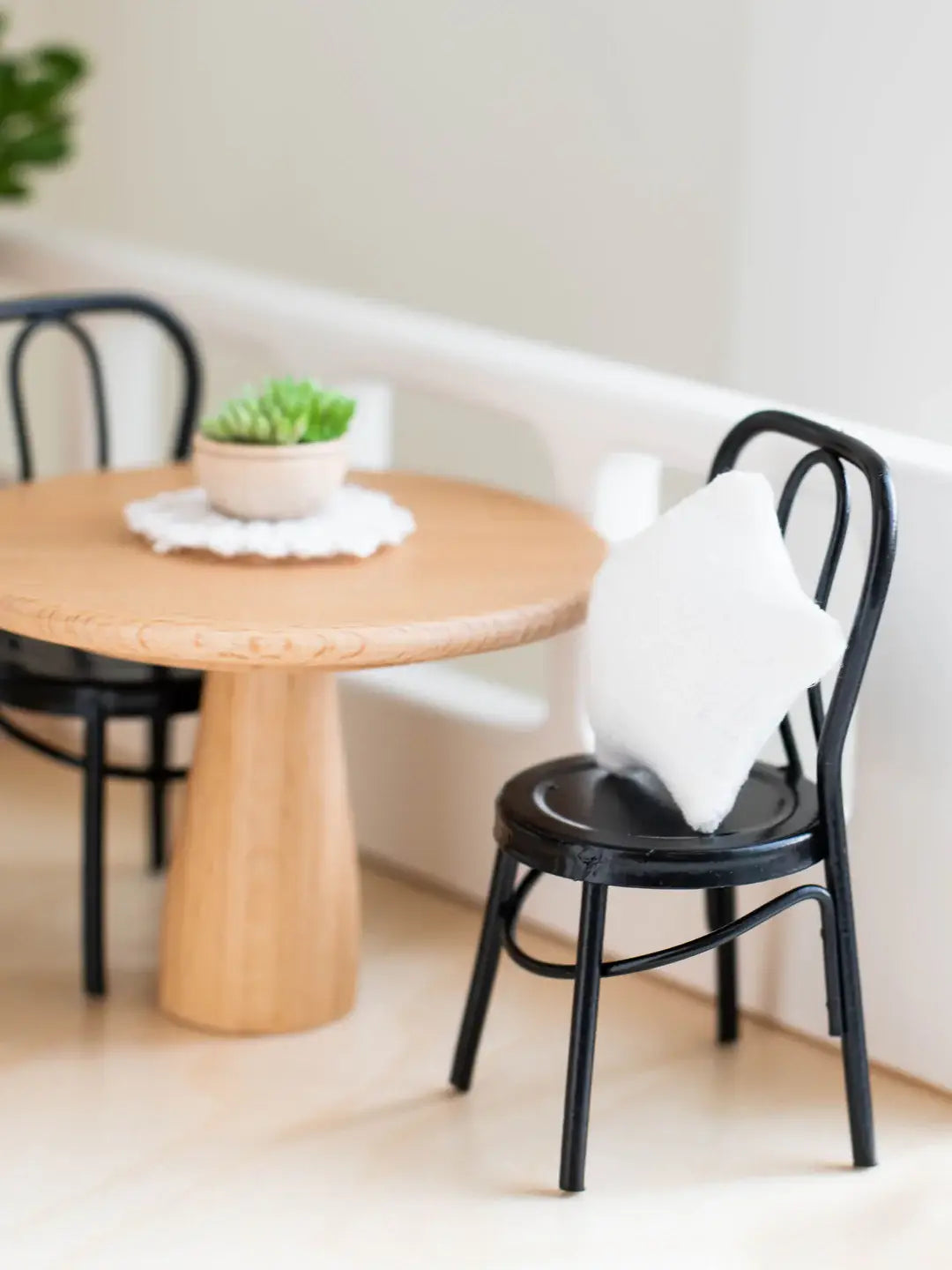 Macy Mae Dollhouse Designs - Dollhouse Metal Bistro Chair Set | Black