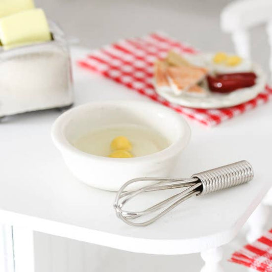 Factory Direct Craft - Dollhouse Miniature Bowl of Eggs and Whisk