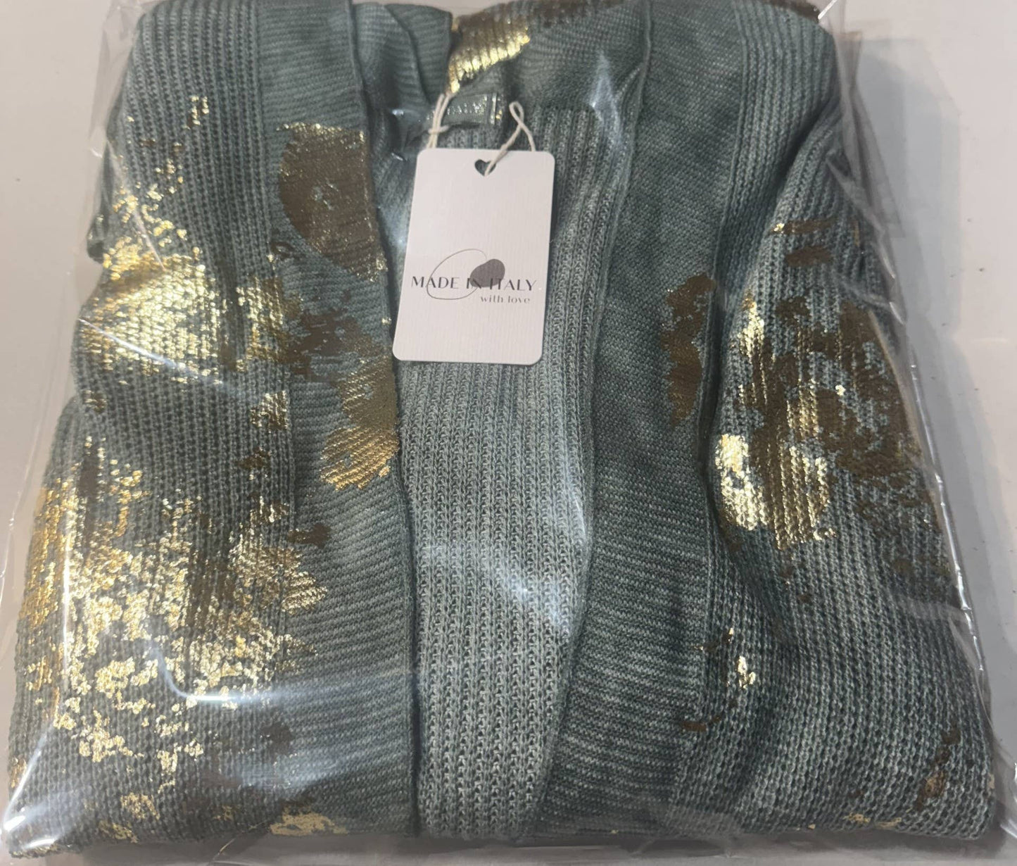 Dance in Paris - Cardigan Rayon Knit Splash Sprayed for Style