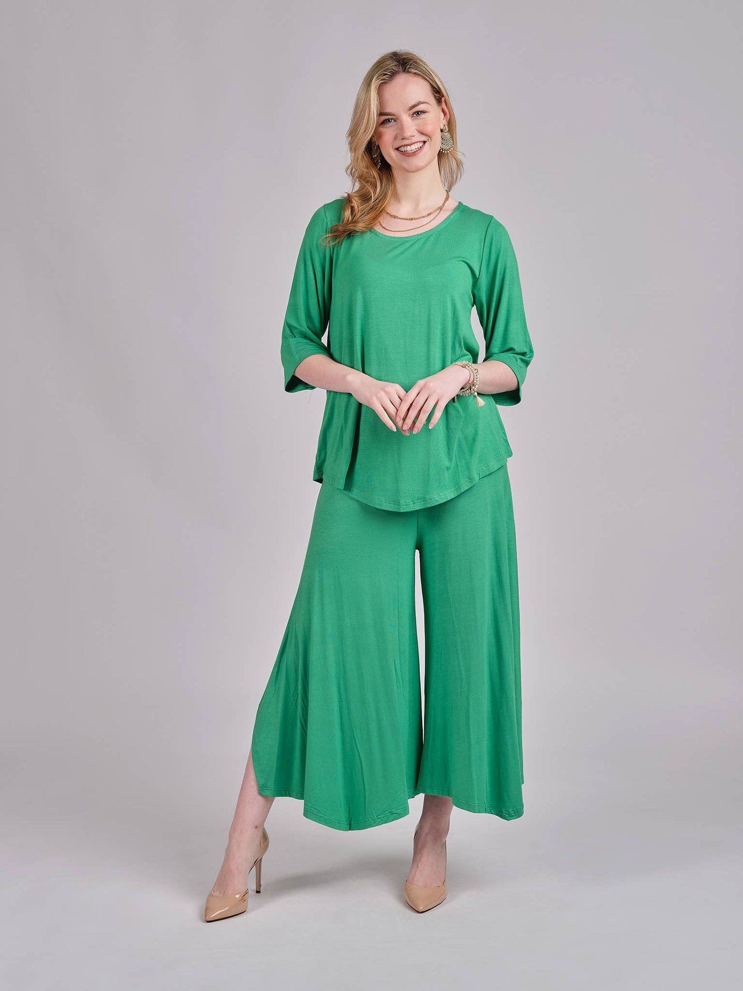 Windhorse Trading Inc - Wide-leg silhouette and Side-Slit.  NP61