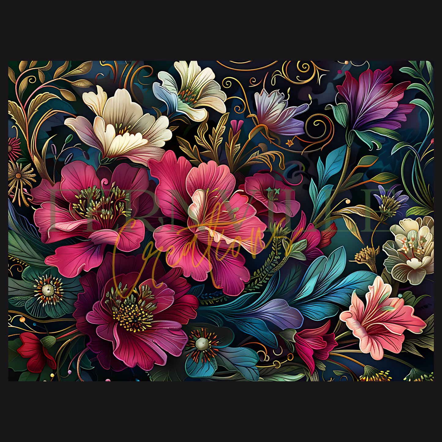 Fernville Creations - Tempered Glass Cutting Board: Natures Painting Serving Tray