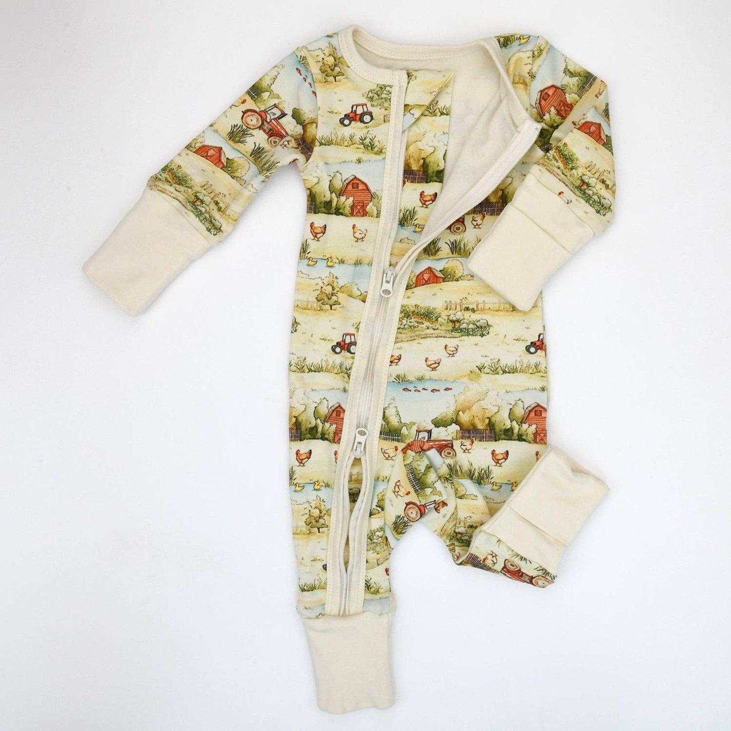 Earthy - Organic Cotton Baby Pajamas 2-Way Zip Front Zipper Sleeper, Ranger