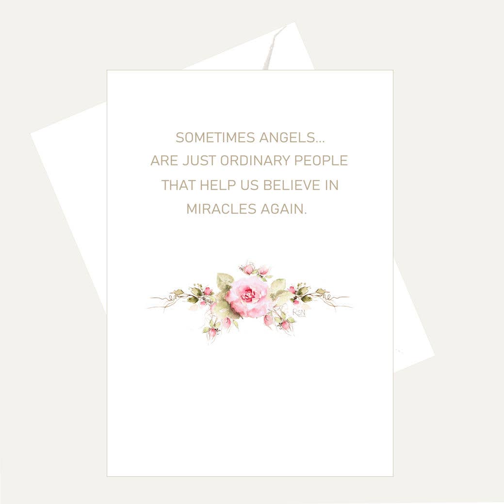 Bellflower Girl - Sometimes Angels Are Just Ordinary People | Love Faith Card