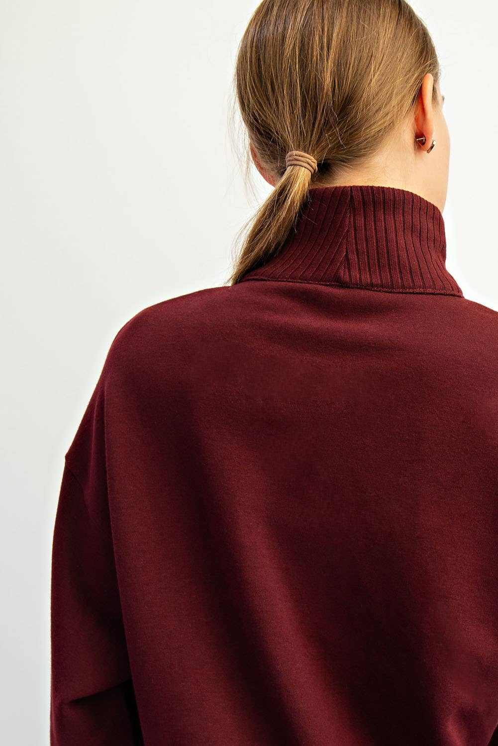Rae Mode - FRENCH TERRY FLEECE QUARTER ZIP PULLOVER