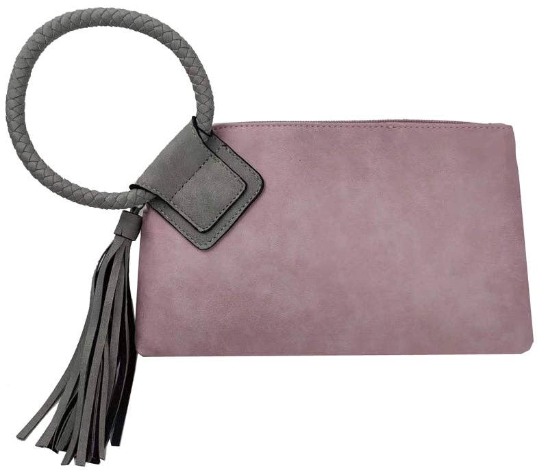 MiMi Wholesale - BP204 Fashion Cuff Handle Tassel Wristlet Clutch