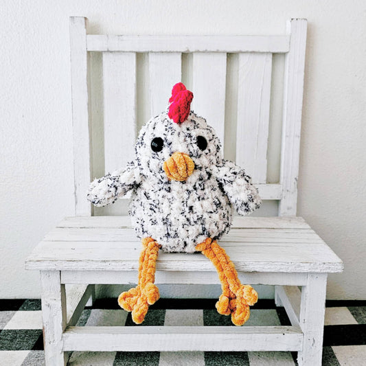 The Lumber Creek Co - Crochet Chicken Rooster Plushie Handmade Baby Toddler Toy