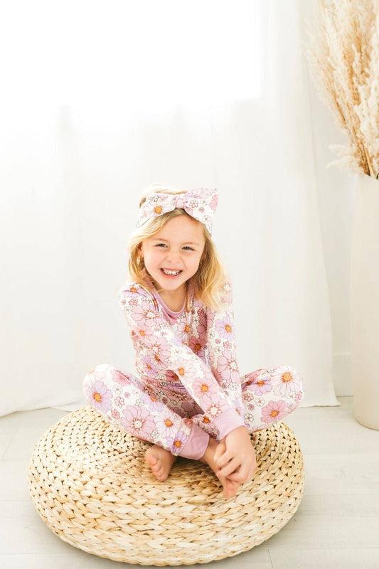 Jammie Session formerly Big Dreams Little Jammies - Powerful in Pink (Flower) Long Sleeve PJ's BDLJ