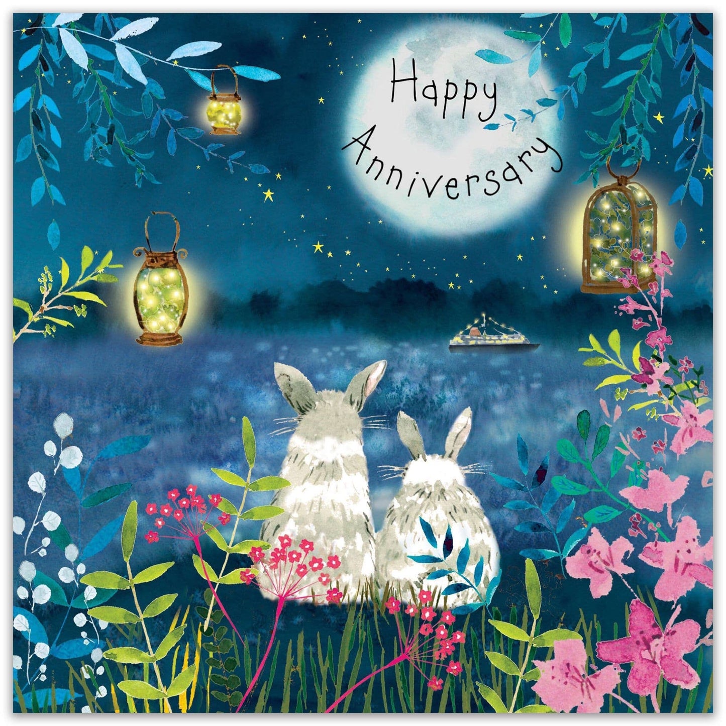 Twizler Ltd - Happy Anniversary Card Rabbits