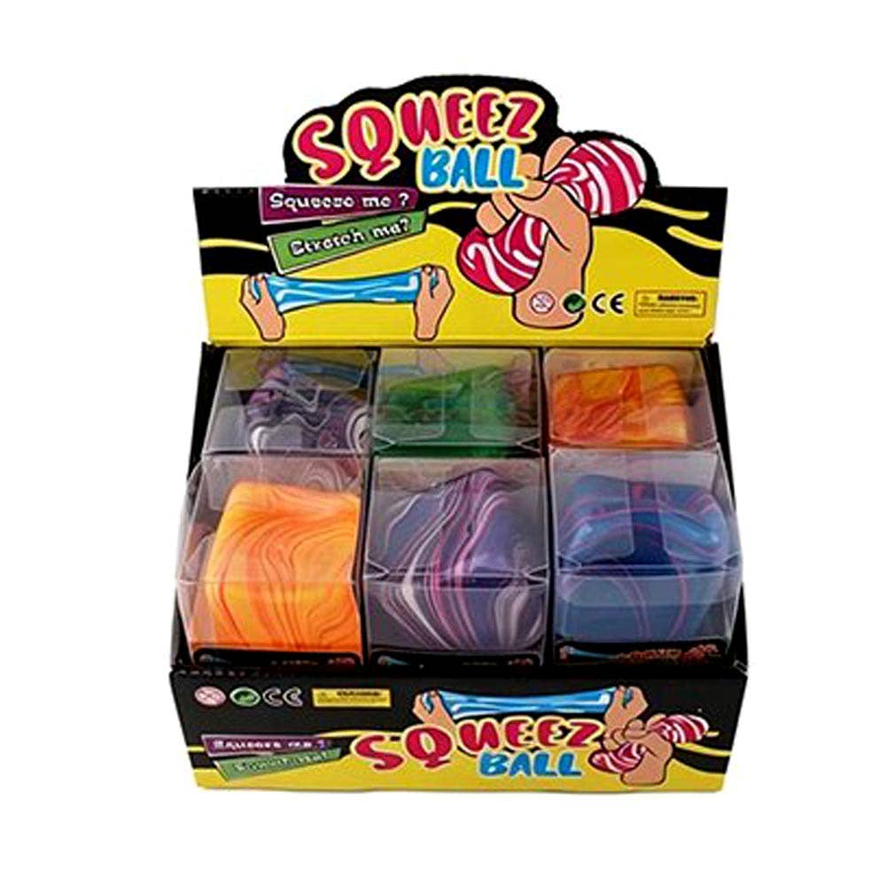 Sensibling Corp. - 12PCS - MARBLE SQUARE Squeeze Squishy Stress Relief Toy