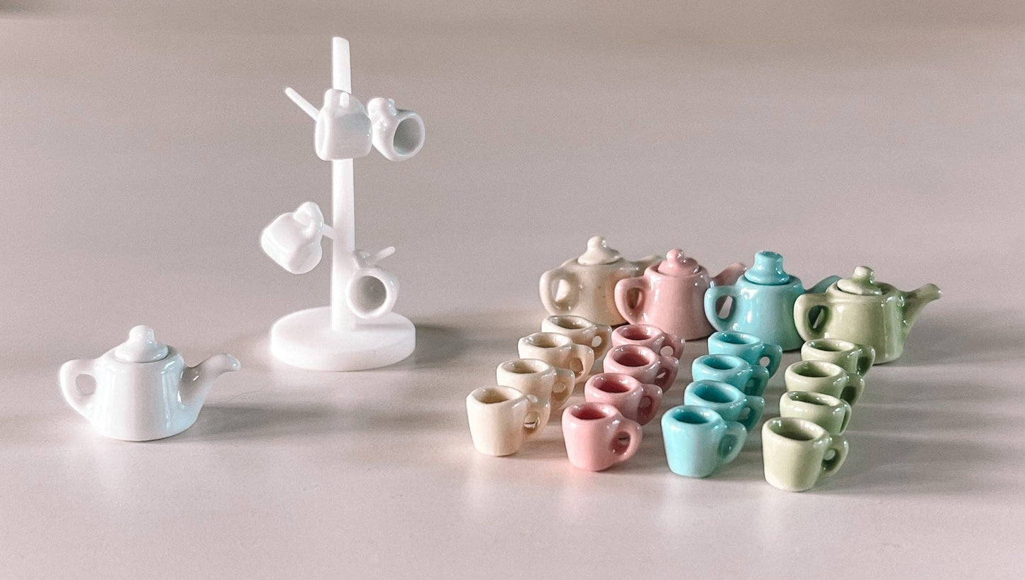 Macy Mae Dollhouse Designs - Tea Set | Various Colors