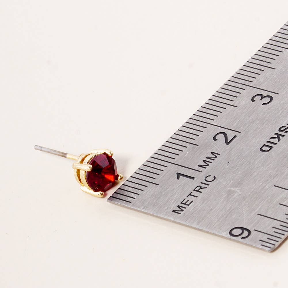 Sensibling Corp. Birthday Stone Cluster Stud Earrings