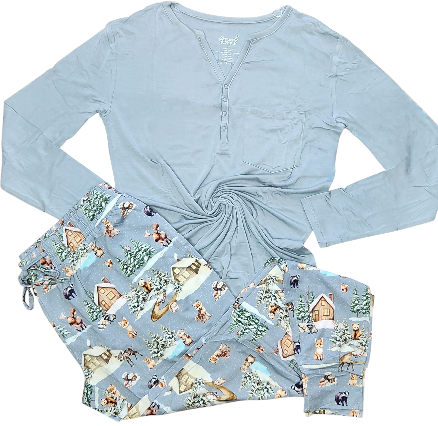 Dragonfly Dreams Bamboo - Winter Woodland Women's Pajamas