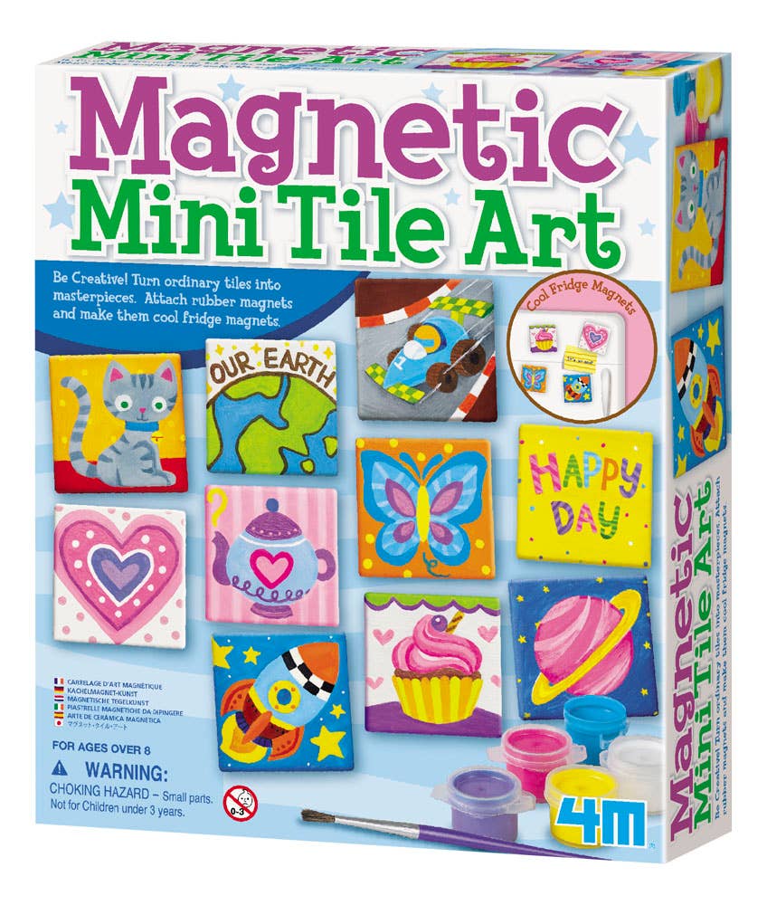 Toysmith - 4M Magnetic Mini Tile Art DIY Paint Arts & Craft Magnet Kit