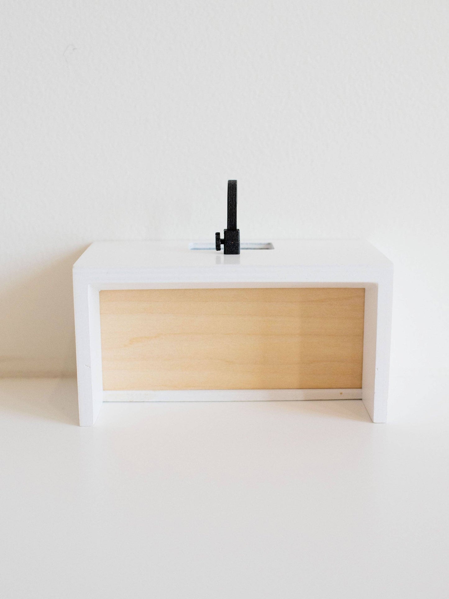 Macy Mae Dollhouse Designs - Dollhouse Modern Kitchen Island + Sink | Natural Wood White