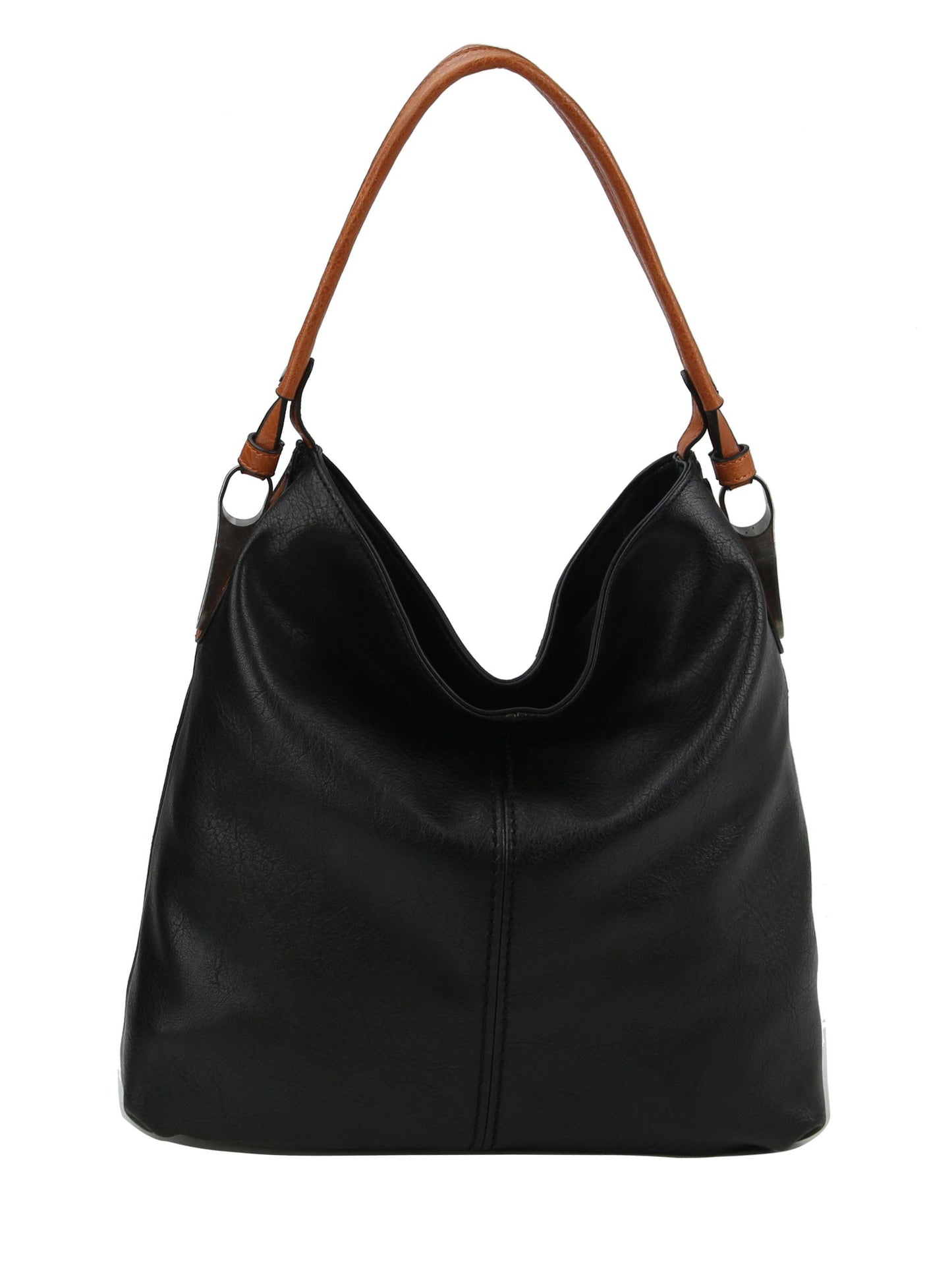 MiMi Wholesale - LHL001-2 Side Metal Accent Hobo Bag
